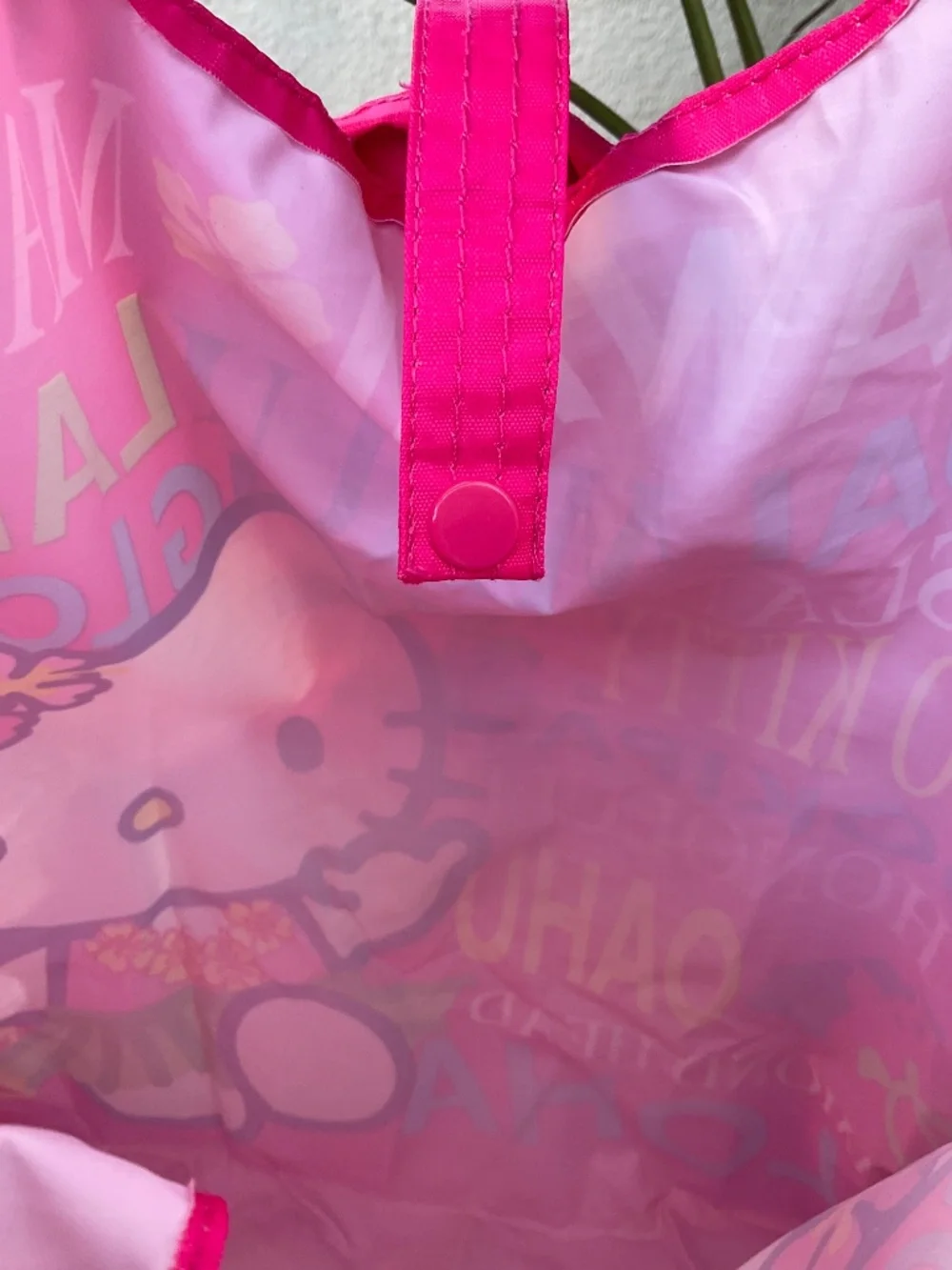 Hello Kitty Lightweight Vinyl Pink Bag & Smaller Pouch